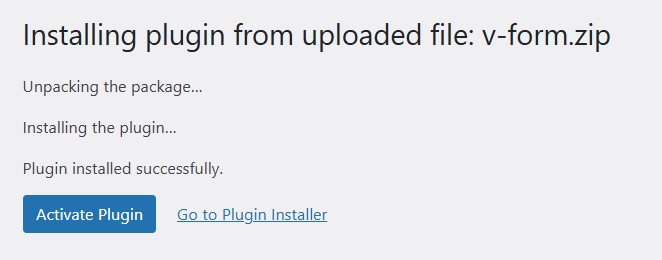 install vform activate