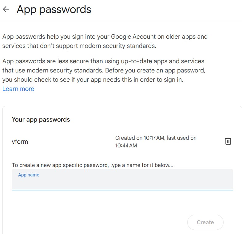app password